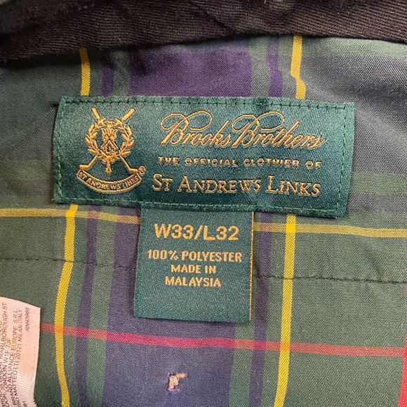 Brooks Brothers St Andrews Links Performance Golf Pants Navy Blue 33x32 - Picture 7 of 9
